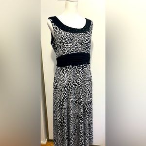 White and black pattern dress